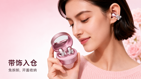 ChatGPT Image 2026年6月16日 19_32_41 (3) 自带化妆镜蓝牙耳机女款无线入耳式高颜值钻饰耳机可收纳饰品耳机
